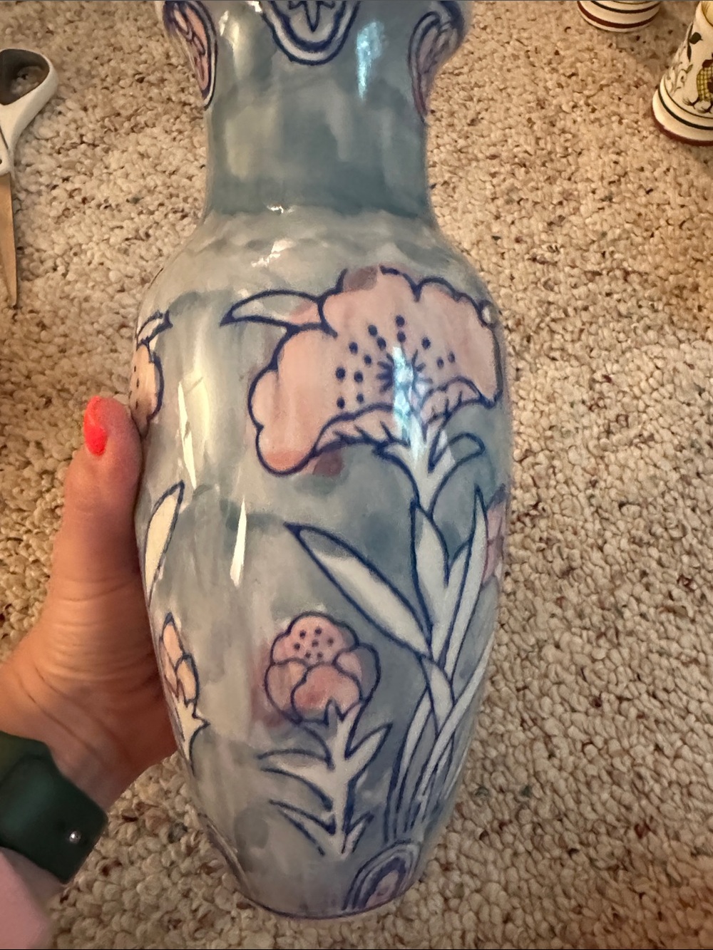 vintage Penco Chinoiserie porcelain vase